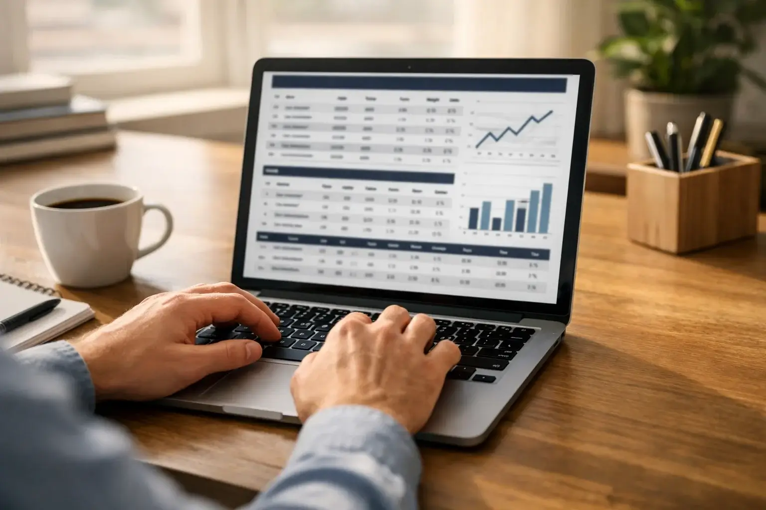 Analyse van paardenweddenschappen op een laptop