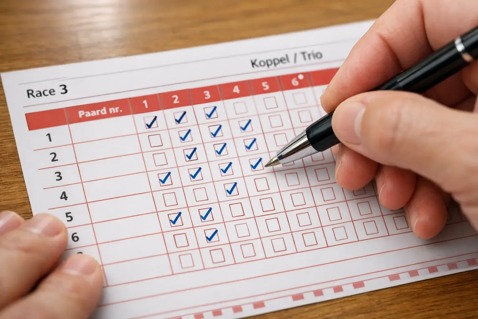 Wedder selecteert meerdere paarden op formulier