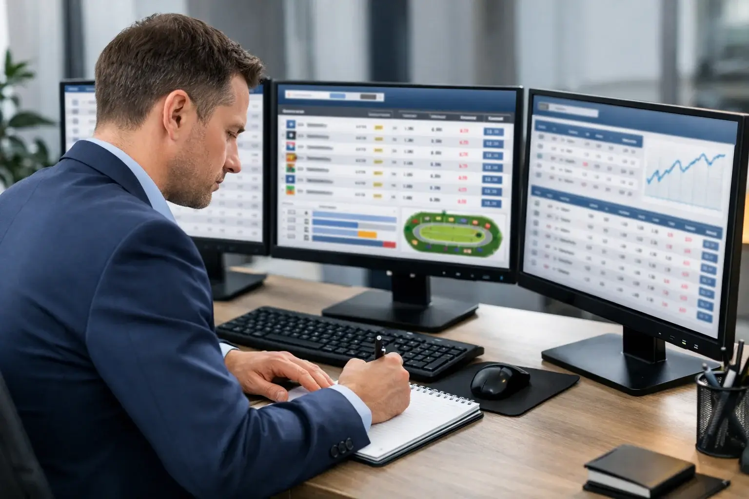 Bookmaker analyseert paardenrace data